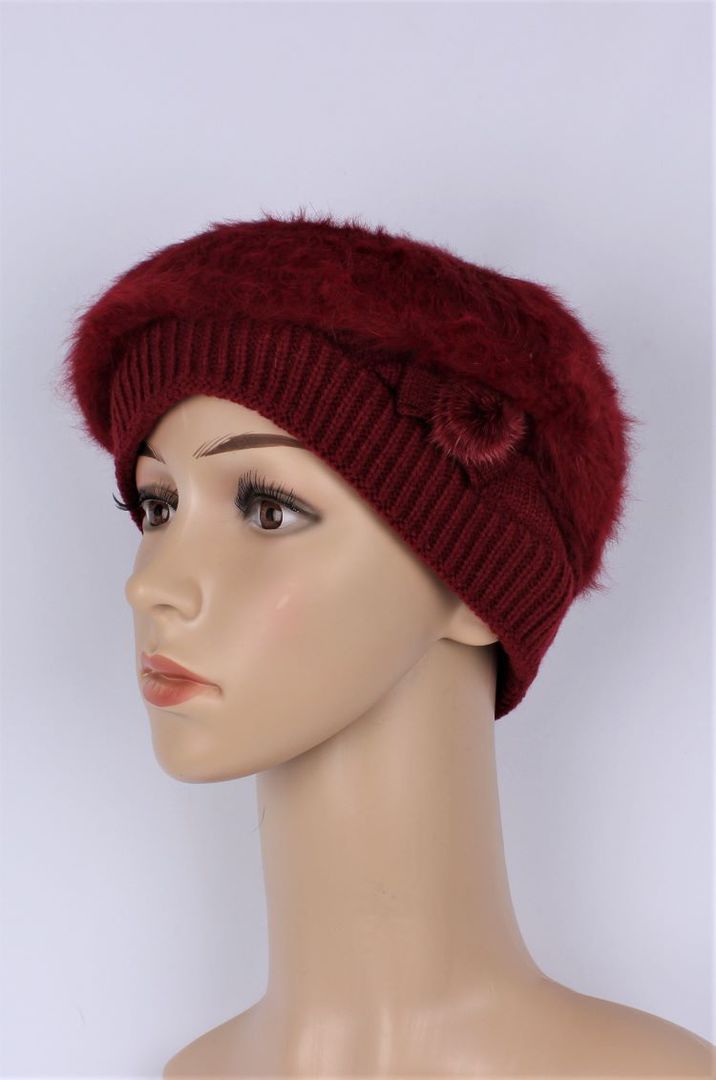 Headstart  cashmere fleece lined beret red Style : HS/4754RED image 0